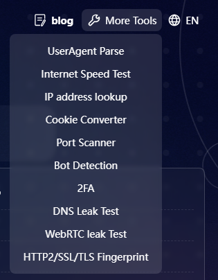 BrowserScan detecting tools