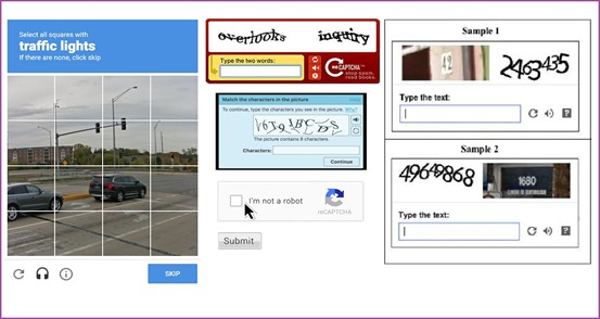 many of captcha types