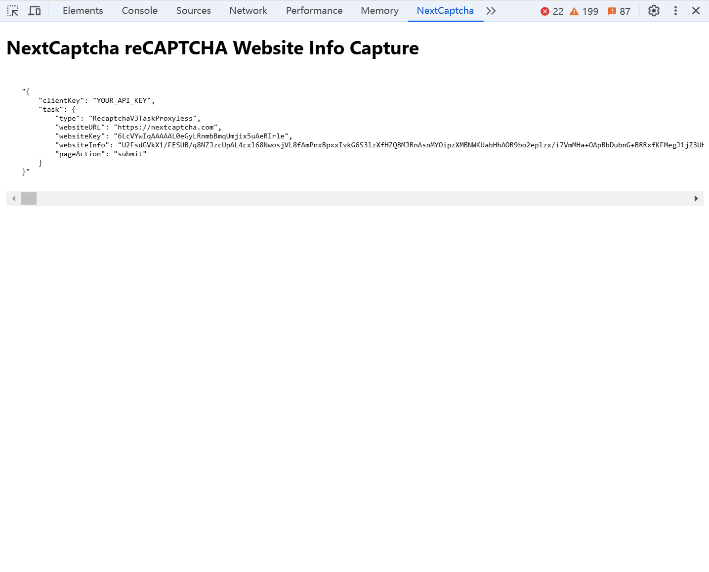 WebsiteInfo CAPTURE Extension